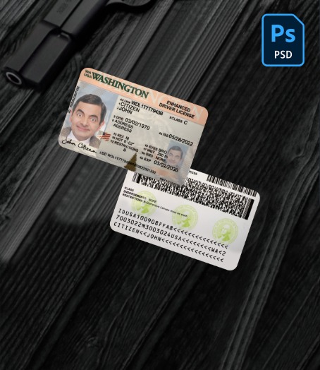 USA Washington driving license 2022-present PSD